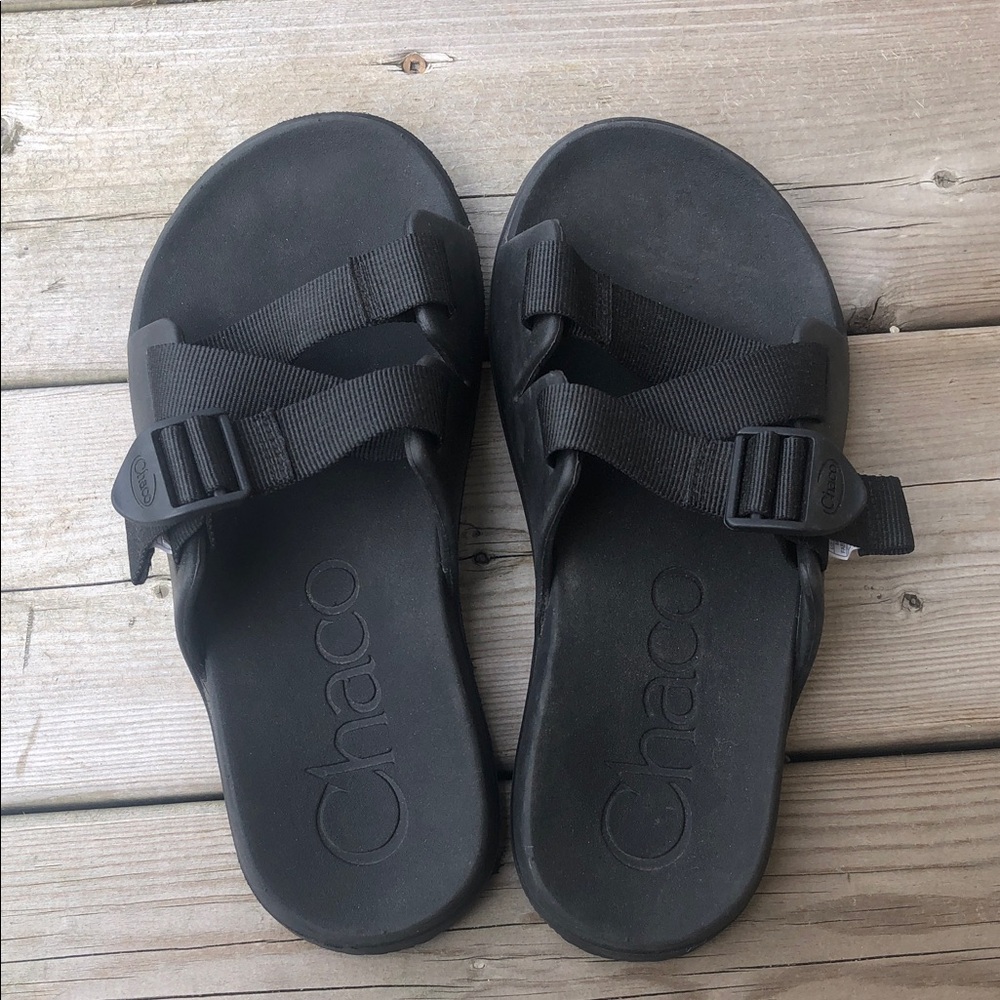 Women's 9 Chaco Chillos Slide Black Slides Sandals Adjustable